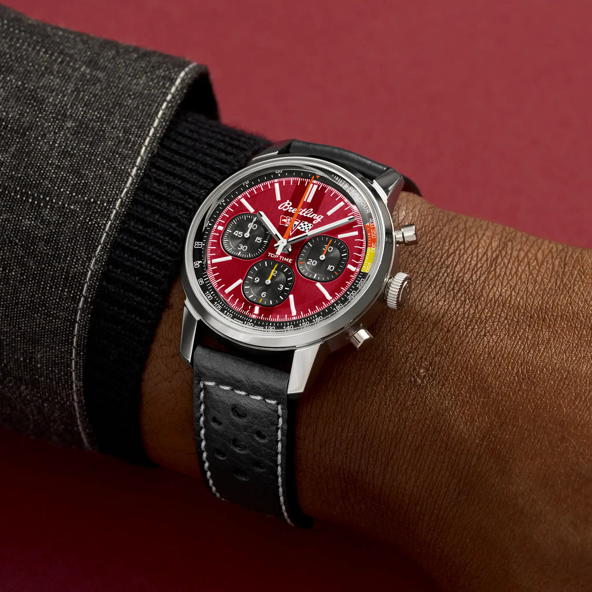 Breitling Top Time B01 Chevrolet Corvette AB01761A1K1X1 – shown on the wrist