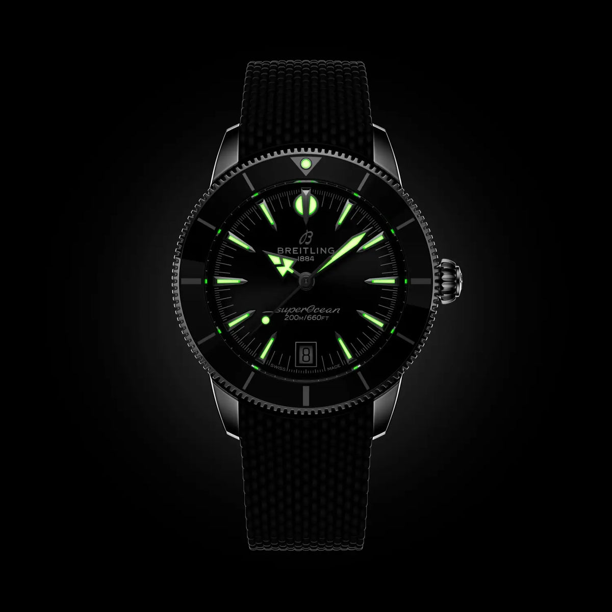 Breitling Superocean Heritage B31 Automatic 40 AB3110241B1S1 – luminous hands and markers in the dark