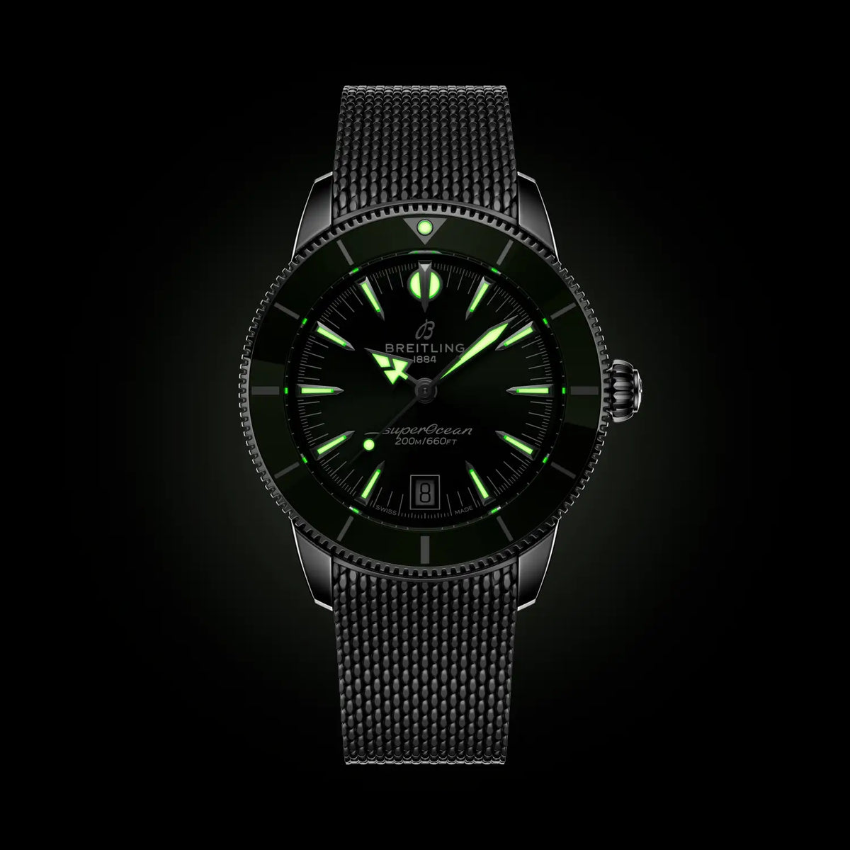 Breitling Superocean Heritage B31 Automatic 40 AB3110361L1A1 – luminous hands and markers in the dark