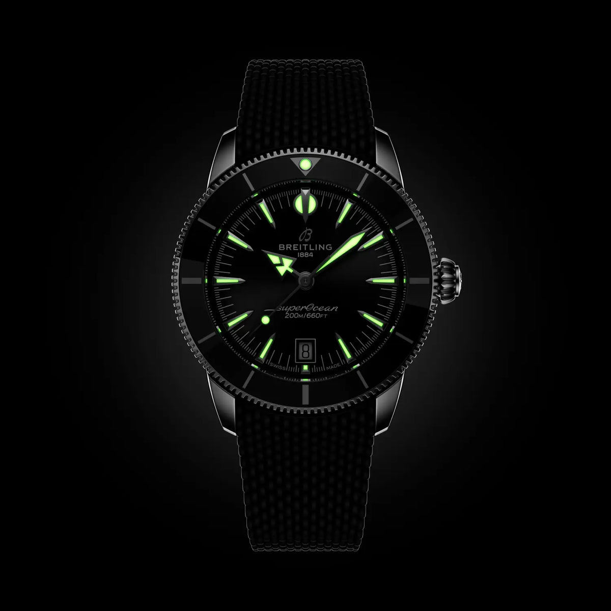 Breitling Superocean Heritage B31 Automatic 42 AB3111241B1S1 – luminous hands and markers in the dark