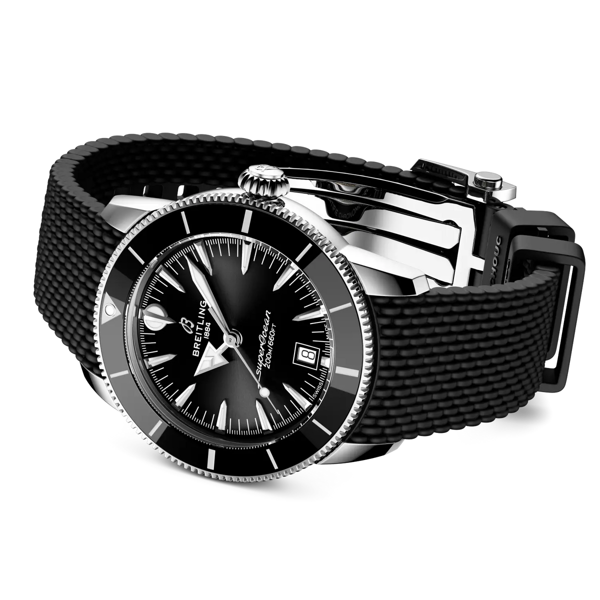 Breitling Superocean Heritage B31 Automatic 42 AB3111241B1S1 – side view with strap