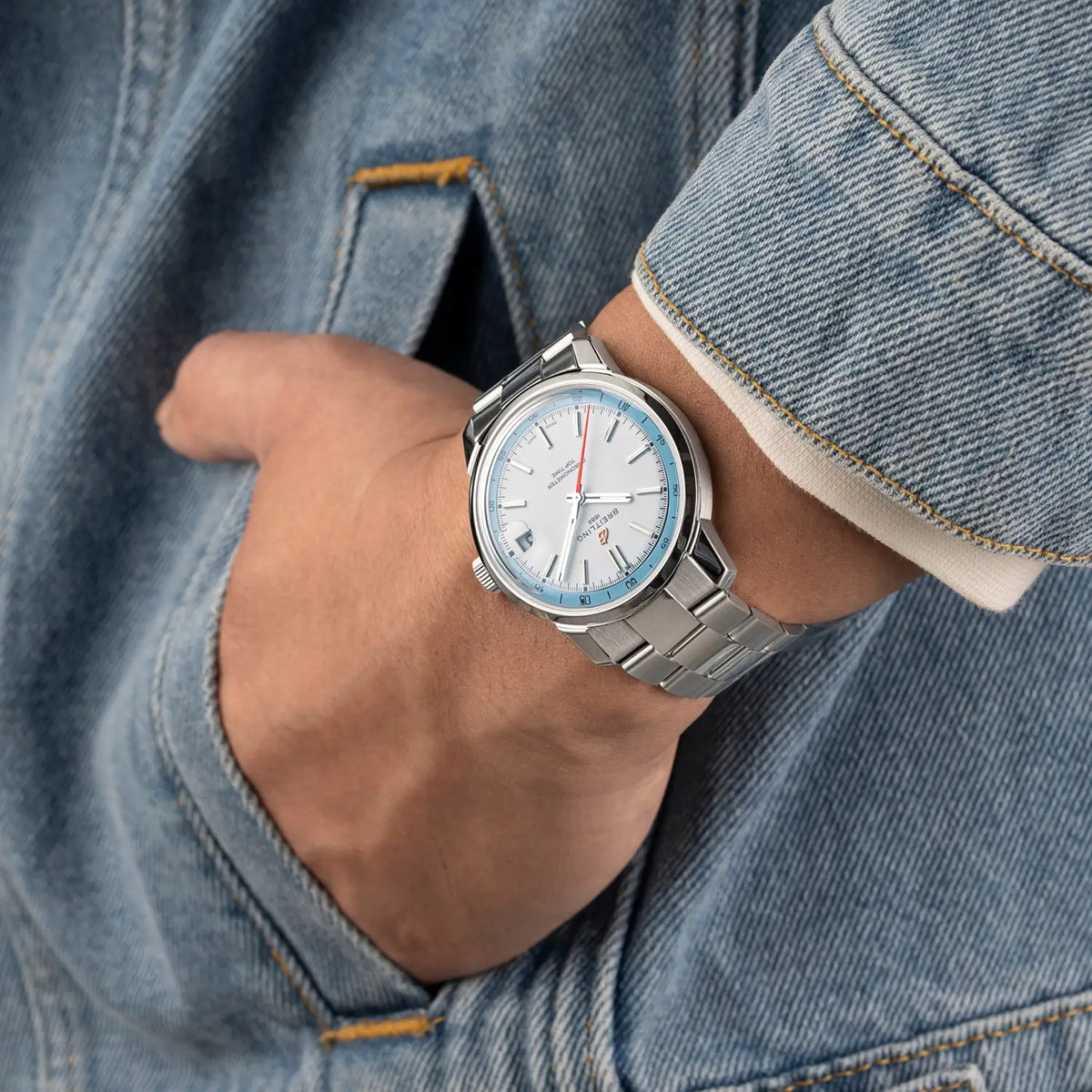Breitling Top Time B31 AB3113281A1A1 – shown on the wrist