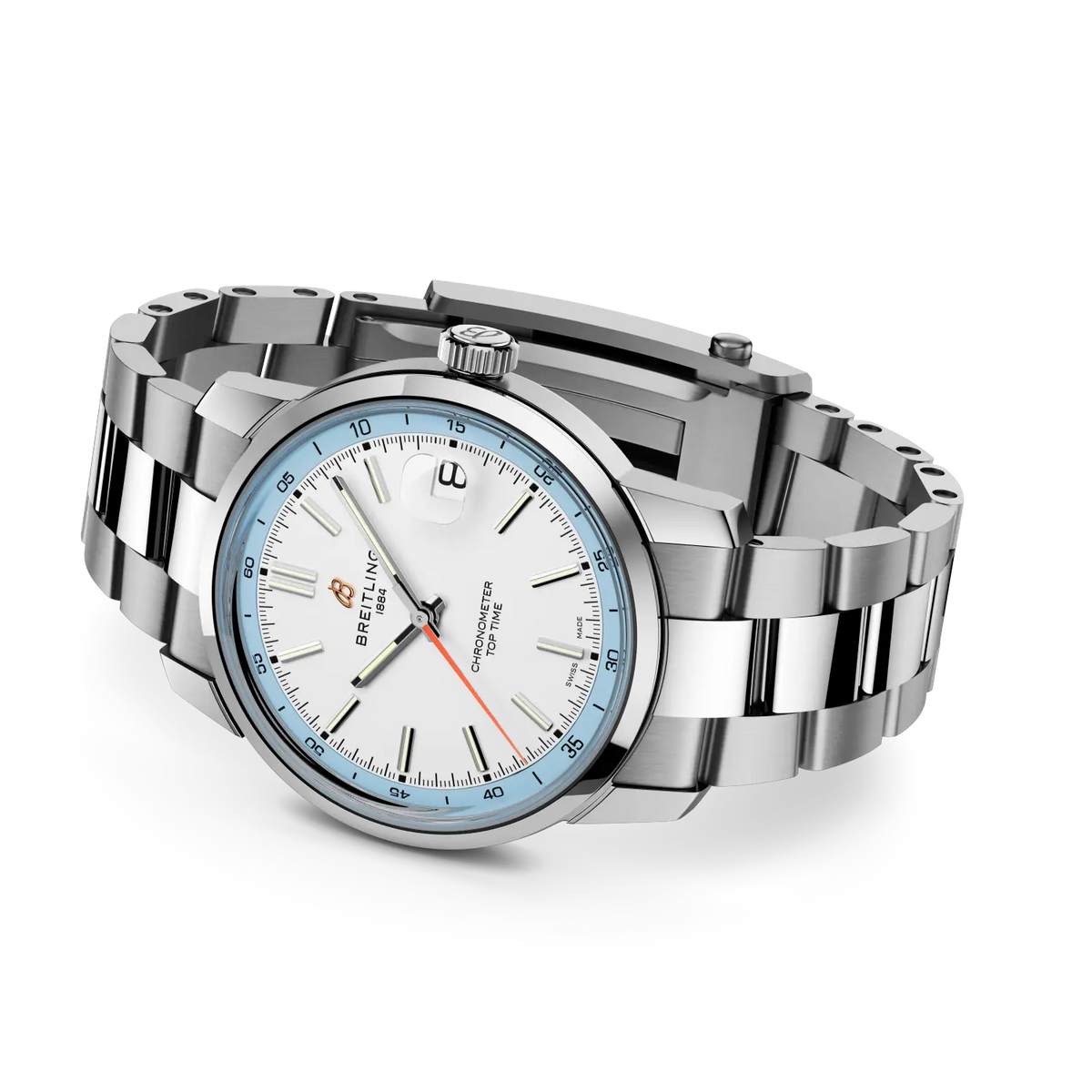 Breitling Top Time B31 AB3113281A1A1 – side view with bracelet