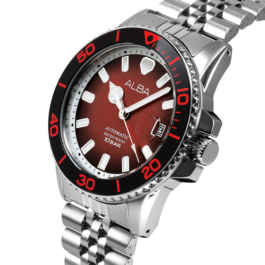 ALBA AU4055X1 Burgundy Dial Automatic Watch