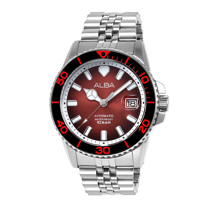 ALBA AU4055X1 Burgundy Dial Automatic Watch