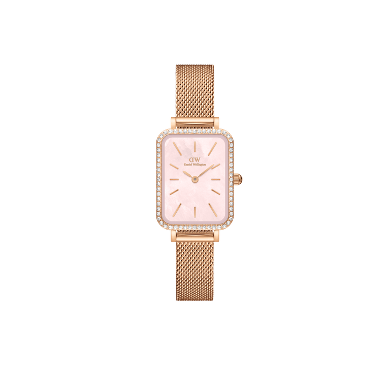 Daniel Wellington DW00100669K Quadro Lumine Bezel Melrose Pink Watch for Women