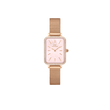 Daniel Wellington DW00100669K Quadro Lumine Bezel Melrose Pink Watch for Women