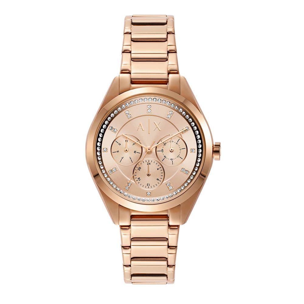 Armani exchange Women Round Rose gold Watches - Kamal Watch Company