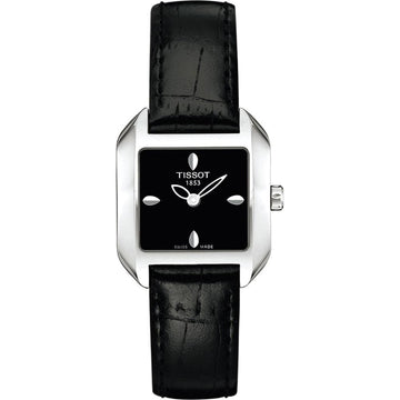Tissot Womens T-Wave Black Leather Watch T02122551 - Kamal Watch Company