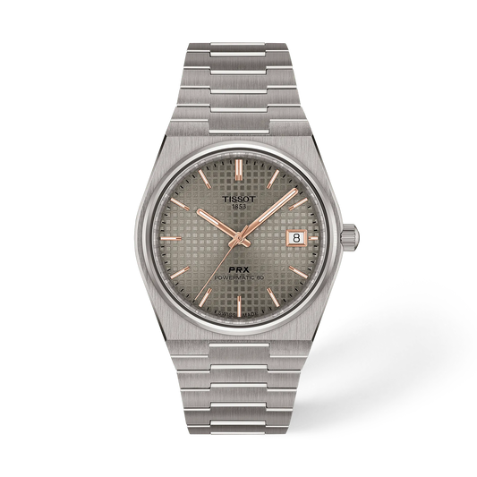 Tissot PRX Titanium 38mm T137.807.44.061.00 Unisex Watch - front view