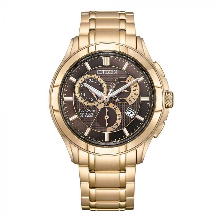 CITIZEN ECO-DRIVE GENTS WATCH BROWN DIAL - BL8163-50X