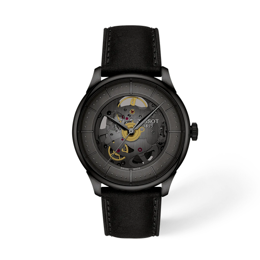 Tissot Chemin Des Tourelles Skeleton 39mm T139.836.36.441.00 Unisex Watch - front view