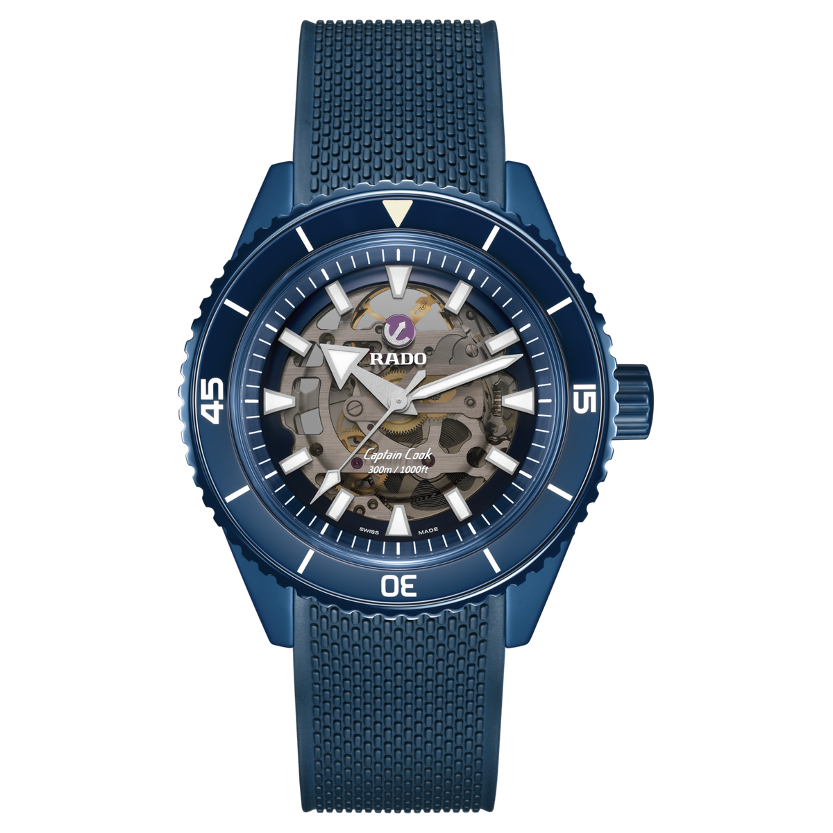 Rado Captain Cook High-Tech Ceramic Skeleton R32153209 – front view