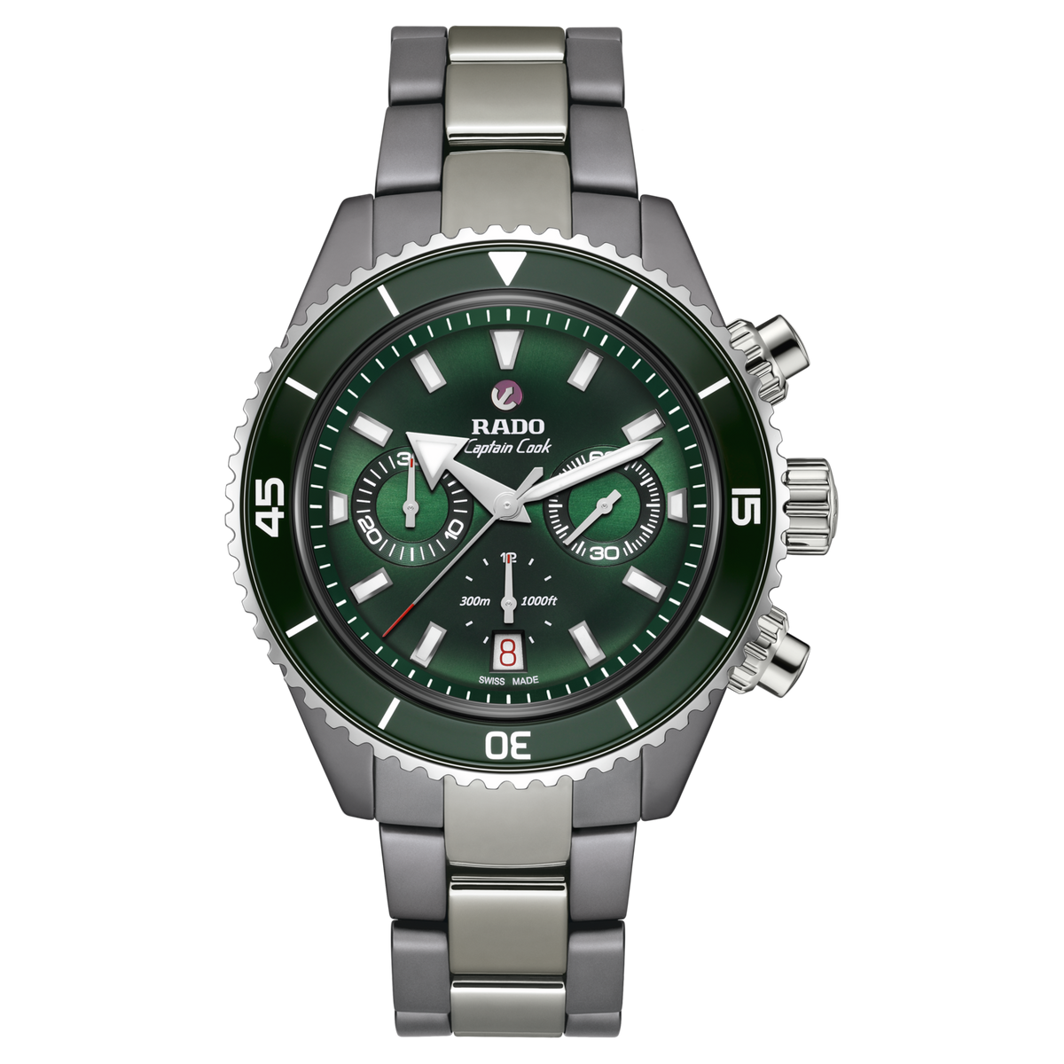 Rado Captain Cook High-Tech Ceramic Automatic Chronograph R32189313 – front view