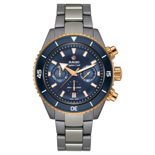 Rado Captain Cook High-Tech Ceramic Chronograph R32195202 – front view