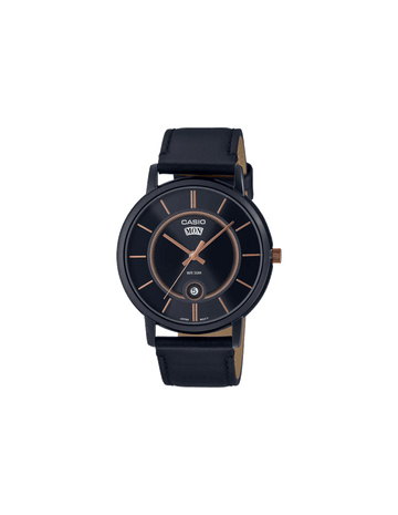 ENTICER MEN MTP-B120BL-1AVDF - A2043 Black Leather - Men's Watch - Kamal Watch Company