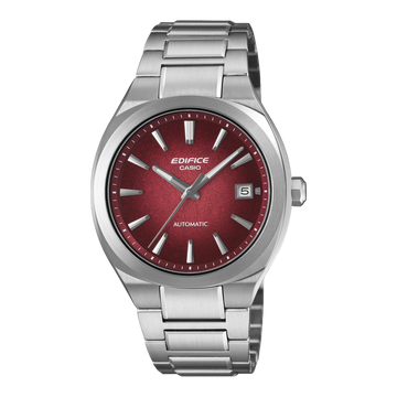 Casio Edifice Men Quartz Red Dial Analog Stainless Steel Watch ED706