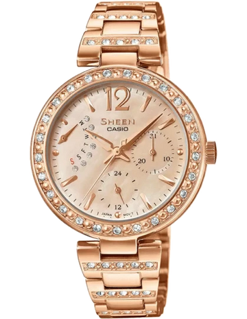 CASIO SHE-3043PG-9AUDR - SX162-FA Pink Gold IP Women's Watch
