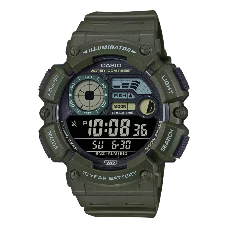 Casio Youth Series Men Quartz Grey Dial Digital Resin Watch D350