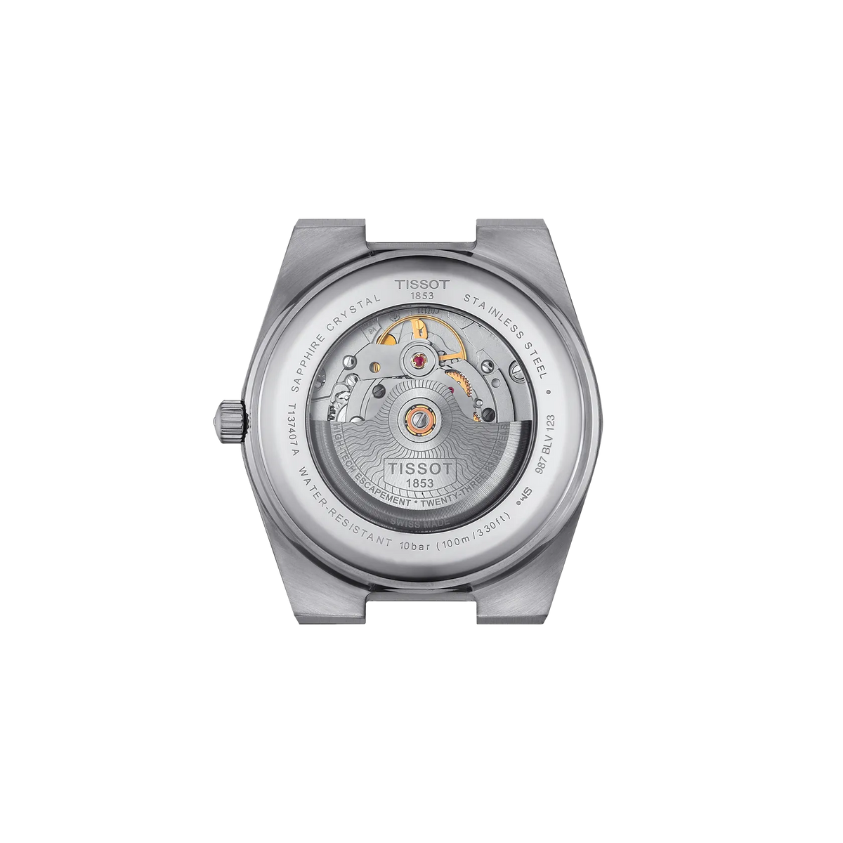 Tissot PRX 40mm T137.407.11.091.00 Watch for Men - case-back view