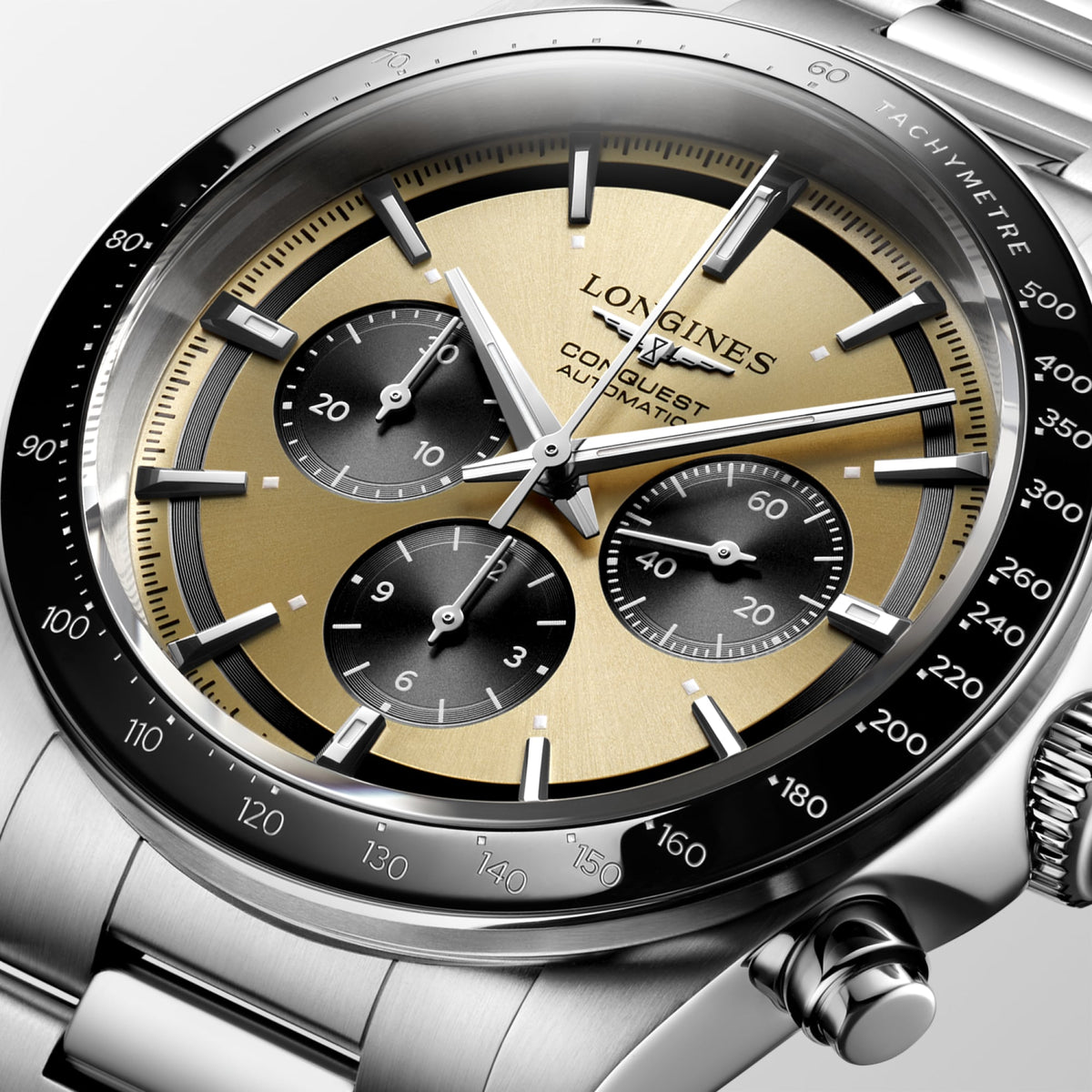 Longines Conquest Chronograph 42mm L3.835.4.32.6 Watch for Men - dial close-up