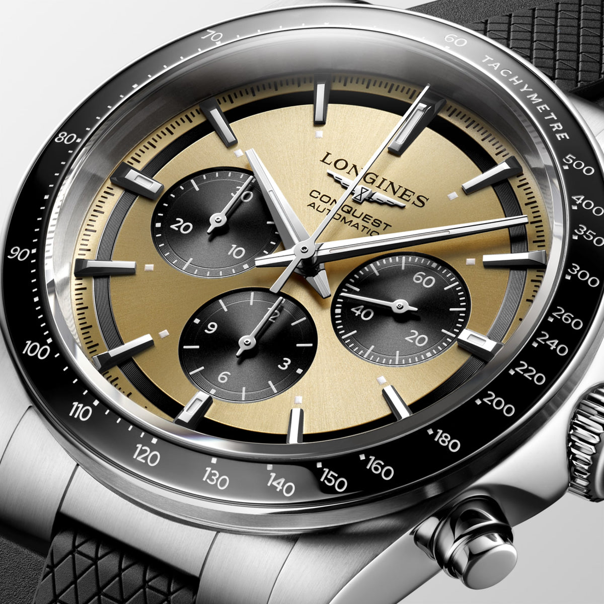 Longines Conquest Chronograph 42mm L3.835.4.32.9 Watch for Men - dial close-up