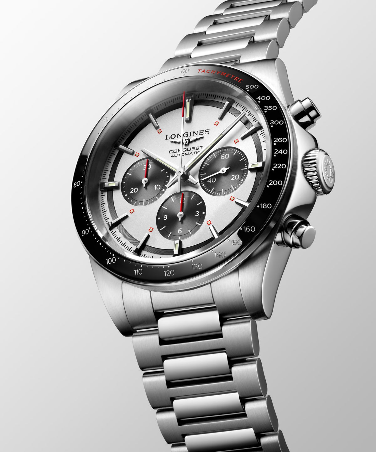 Longines Conquest Chronograph 42mm L3.835.4.72.6 Watch for Men - dial view