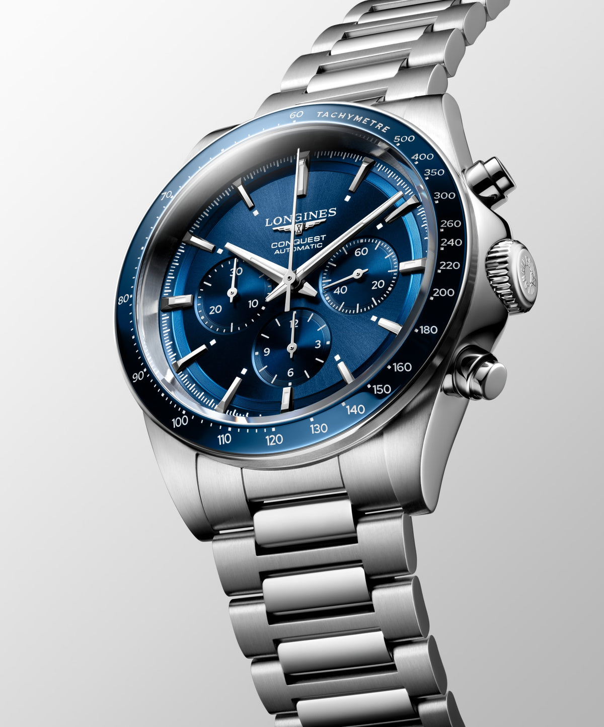 Longines Conquest Chronograph 42mm L3.835.4.92.6 Watch for Men - dial view