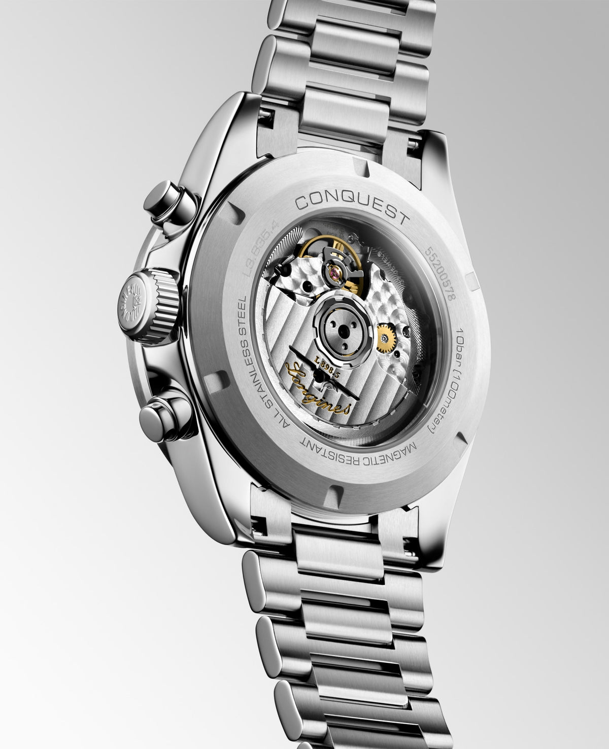 Longines Conquest Chronograph 42mm L3.835.4.98.6 Watch for Men - case-back view