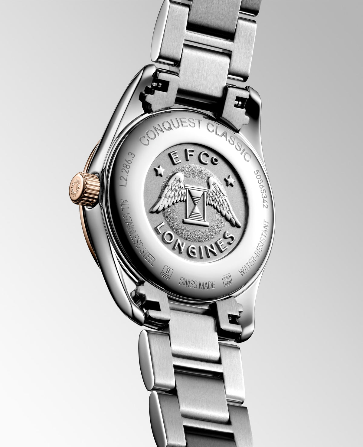 Longines Conquest Classic 29.5mm L2.286.3.72.7 Watch for Women - case-back view