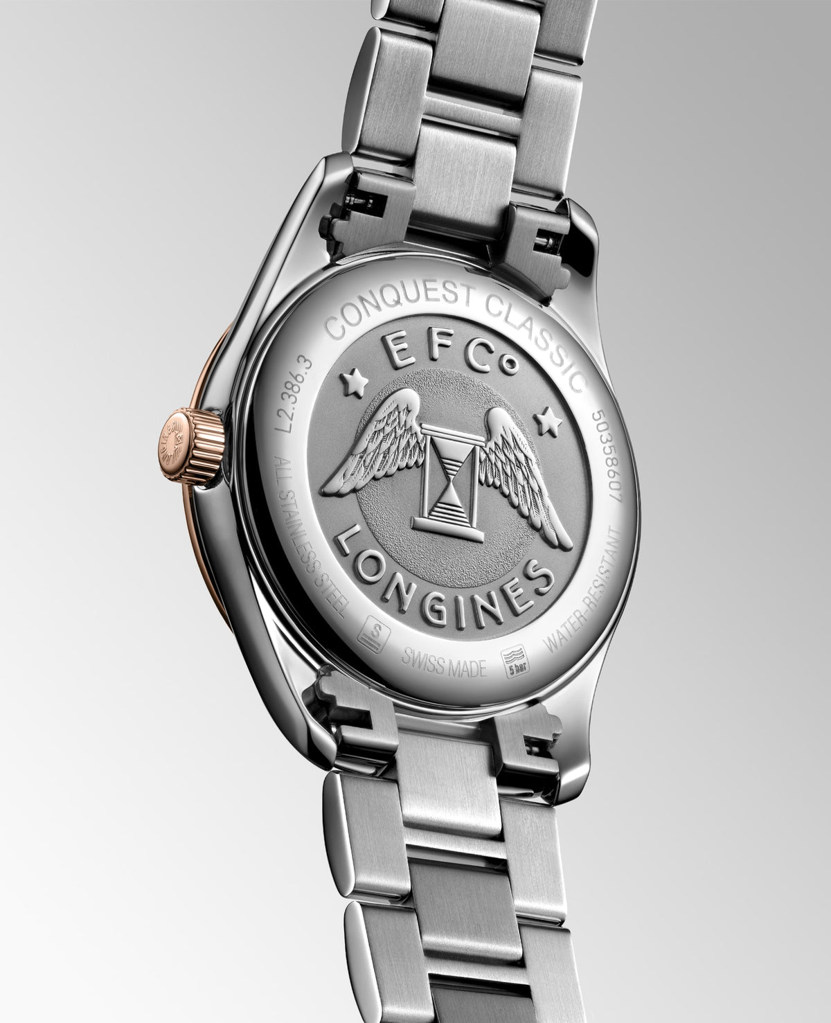 Longines Conquest Classic 34mm L2.386.3.87.7 Watch for Women - case-back view