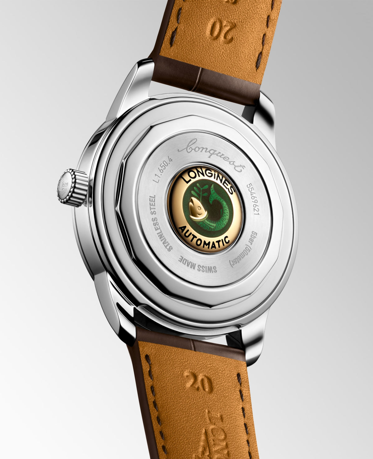 Longines Conquest Heritage 40mm L1.650.4.62.2 Watch for Men - case-back view