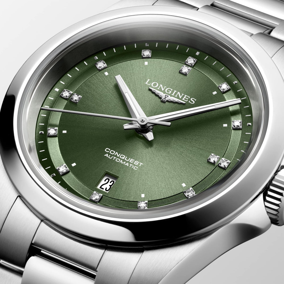 Longines Conquest 30mm L3.320.4.07.6 Watch for Women - dial close-up