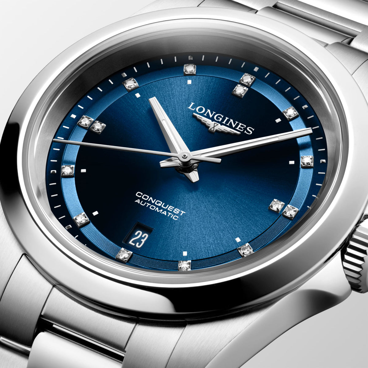 Longines Conquest 30mm L3.320.4.97.6 Watch for Women - dial close-up