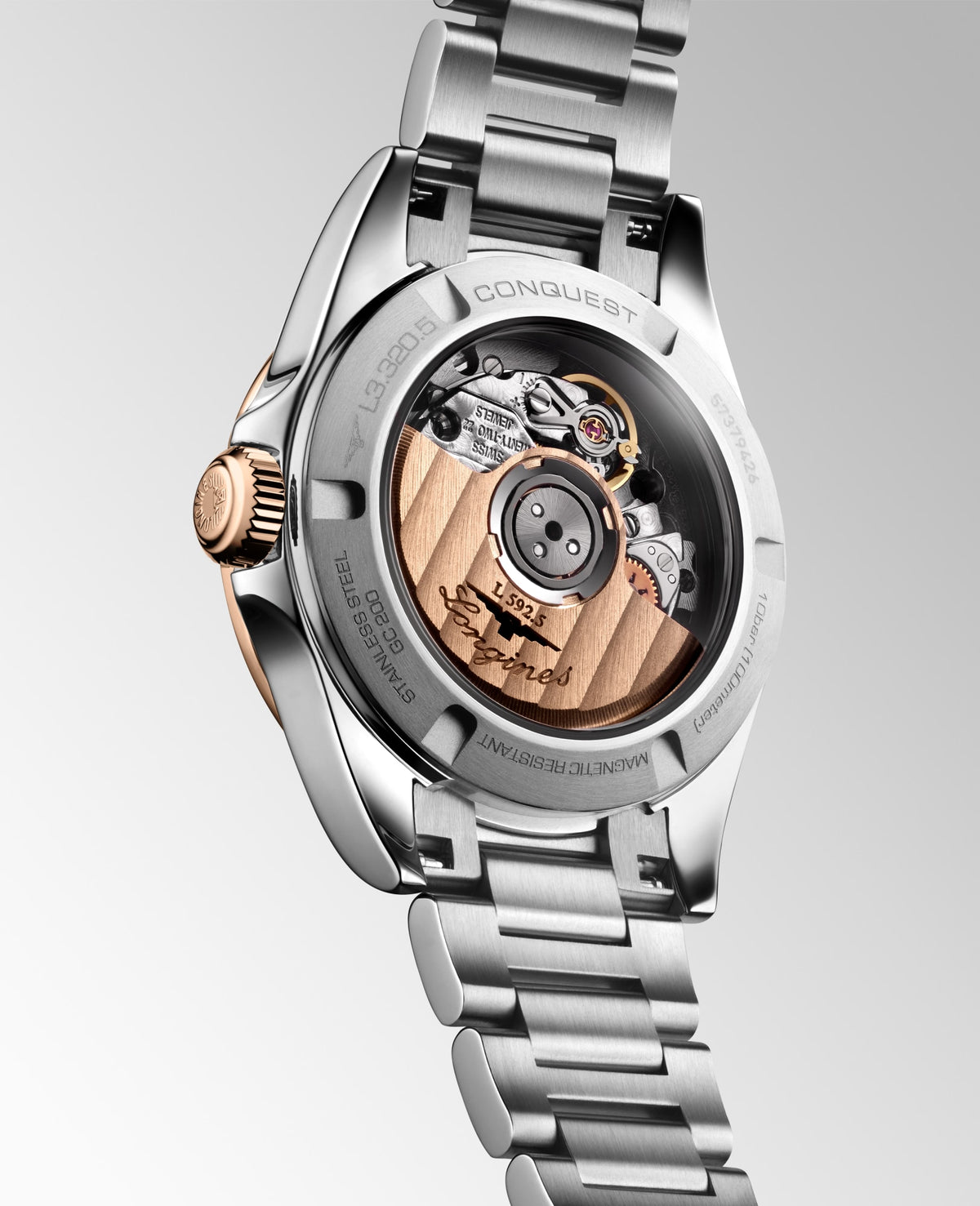 Longines Conquest 30mm L3.320.5.92.6 Watch for Women - case-back view