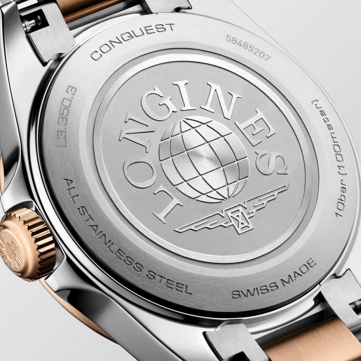 Longines Conquest 30mm L3.350.3.18.7 Watch for Women - case-back close-up