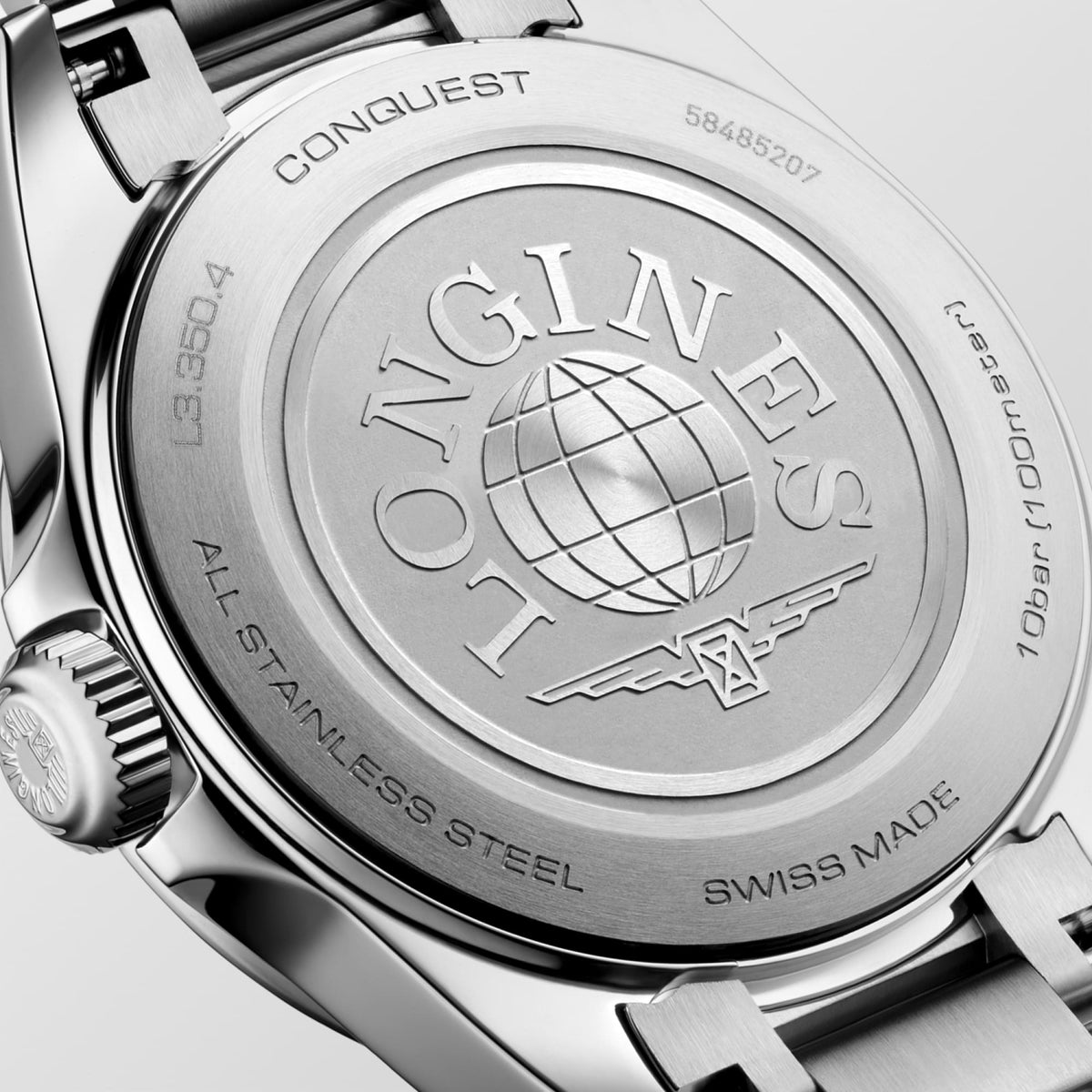 Longines Conquest 30mm L3.350.4.18.6 Watch for Women - case-back close-up