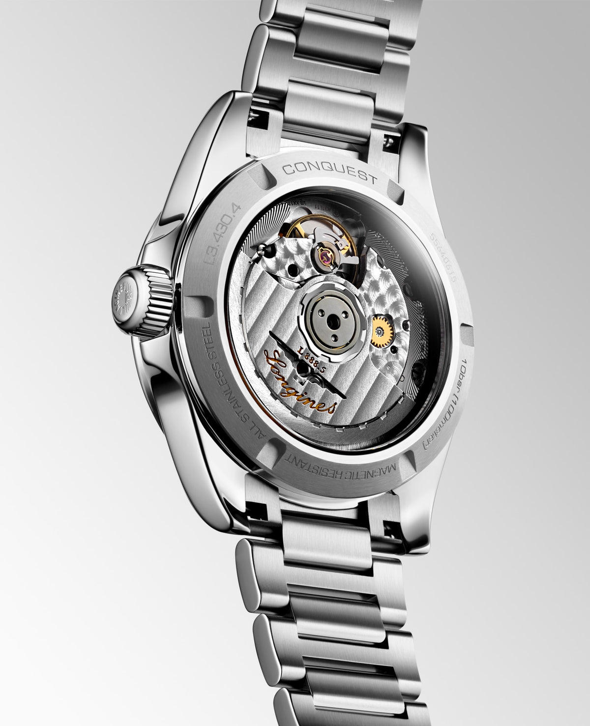 Longines Conquest 34mm L3.430.4.62.6 Watch for Women - case-back view