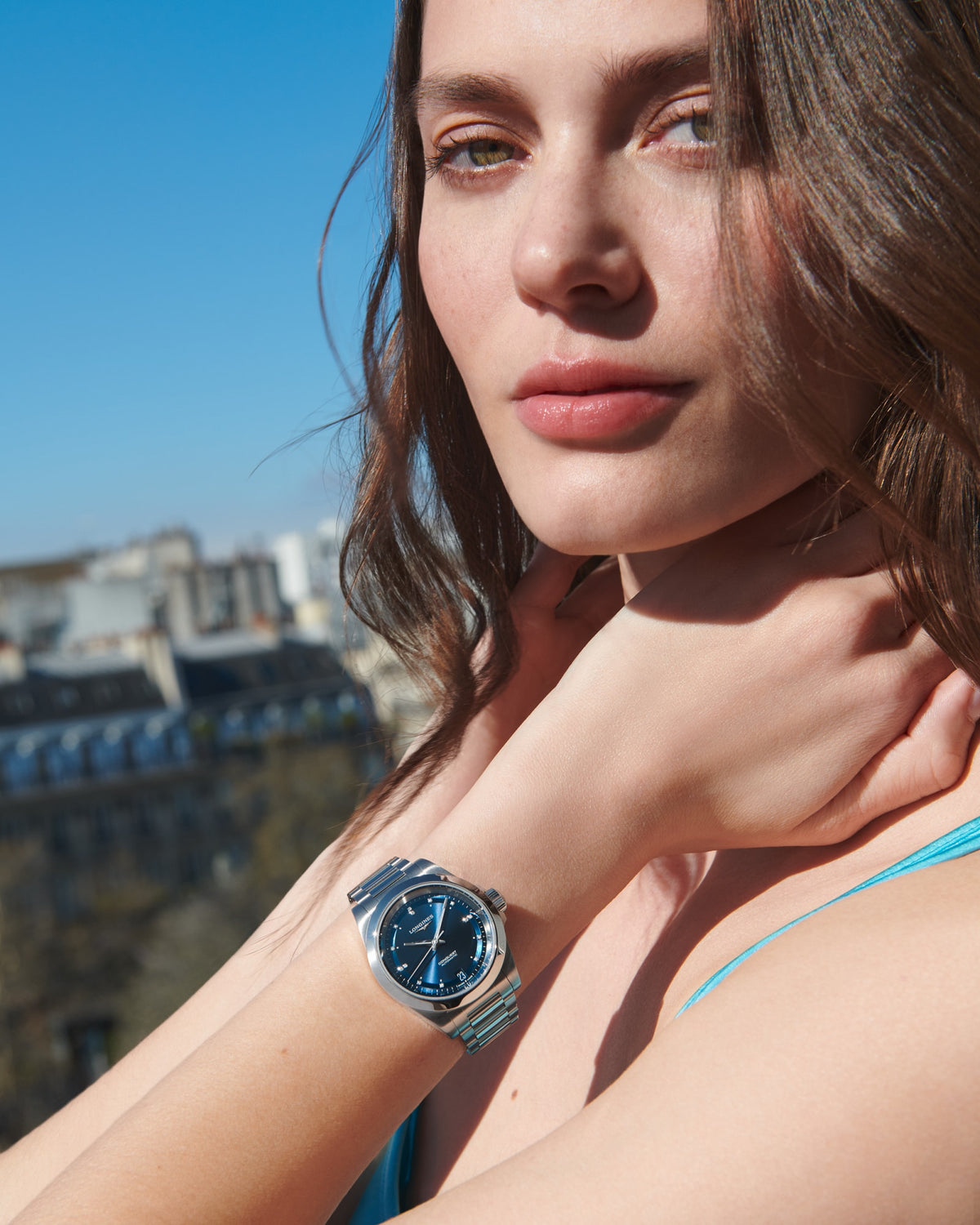 Longines Conquest 34mm L3.430.4.97.6 Watch for Women - on the wrist