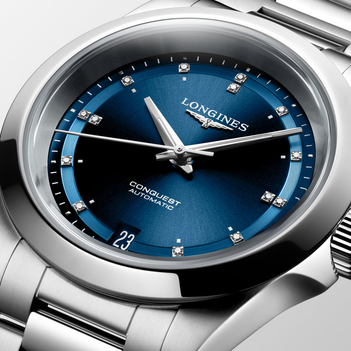 Longines Conquest 34mm L3.430.4.97.6 Watch for Women - dial close-up