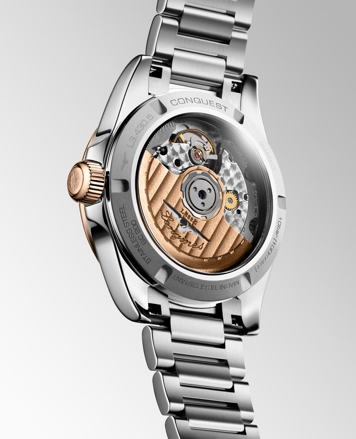 Longines Conquest 34mm L3.430.5.98.6 Watch for Women - case-back view