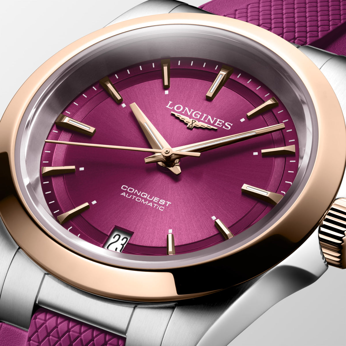 Longines Conquest 34mm L3.430.5.98.9 Watch for Women - dial close-up