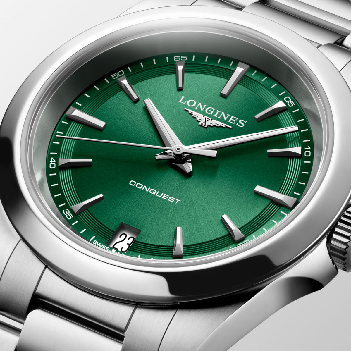 Longines Conquest 34mm L3.460.4.09.6 Watch for Women - dial close-up