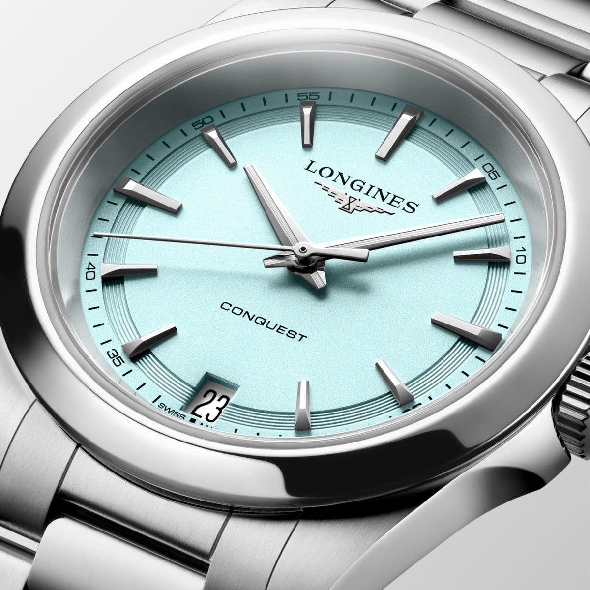 Longines Conquest 34mm L3.460.4.92.6 Watch for Women - dial close-up