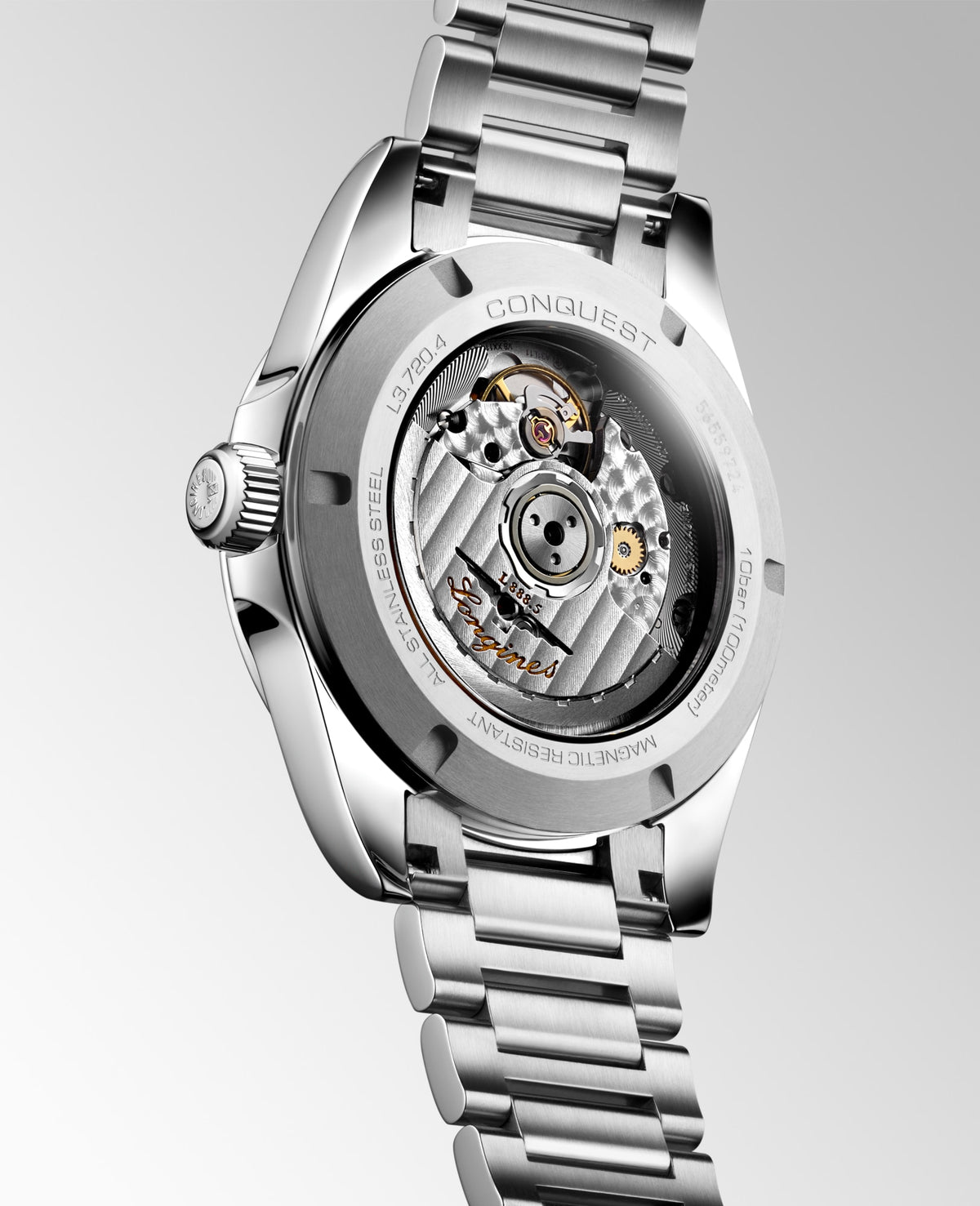 Longines Conquest 38mm L3.720.4.02.6 Unisex Watch - case-back view