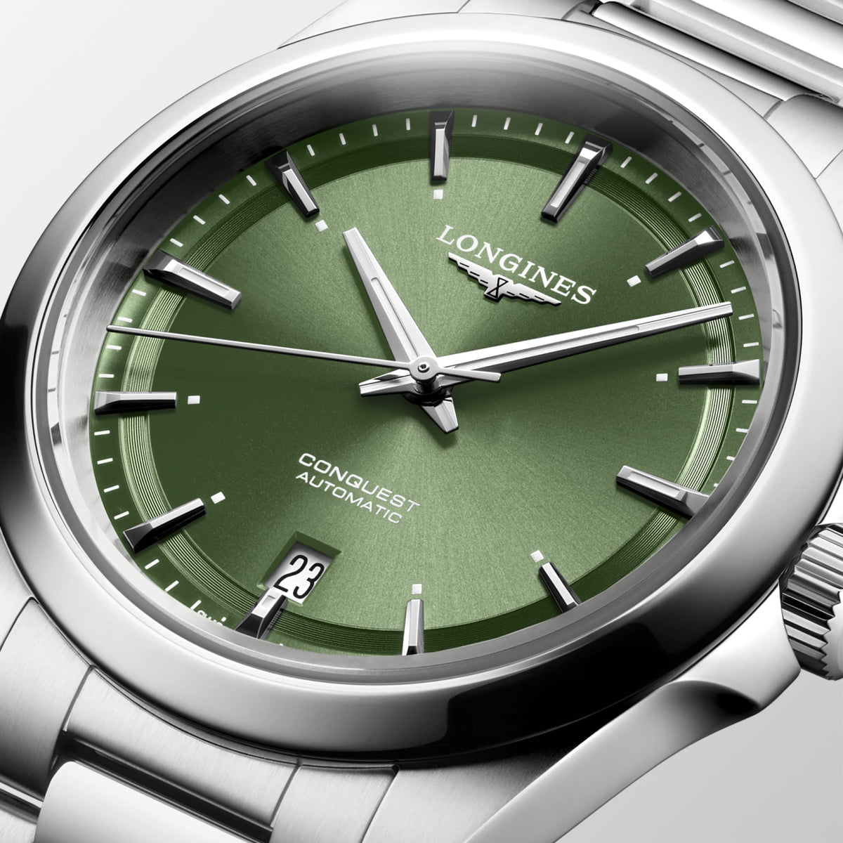 Longines Conquest 38mm L3.720.4.02.6 Unisex Watch - dial close-up