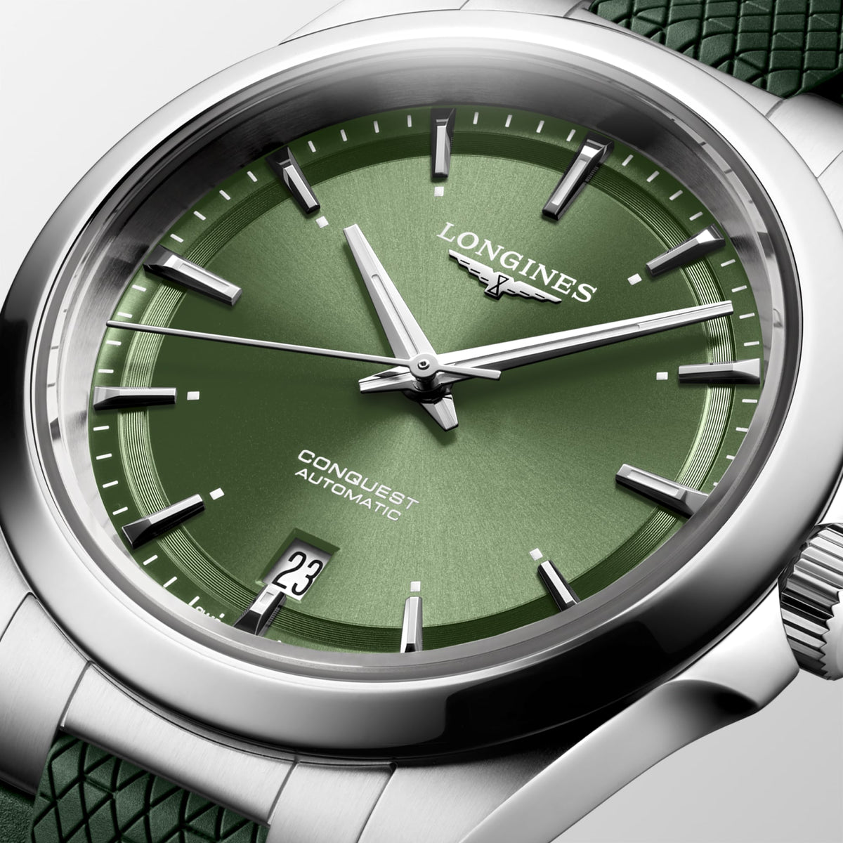 Longines Conquest 38mm L3.720.4.02.9 Unisex Watch - dial close-up