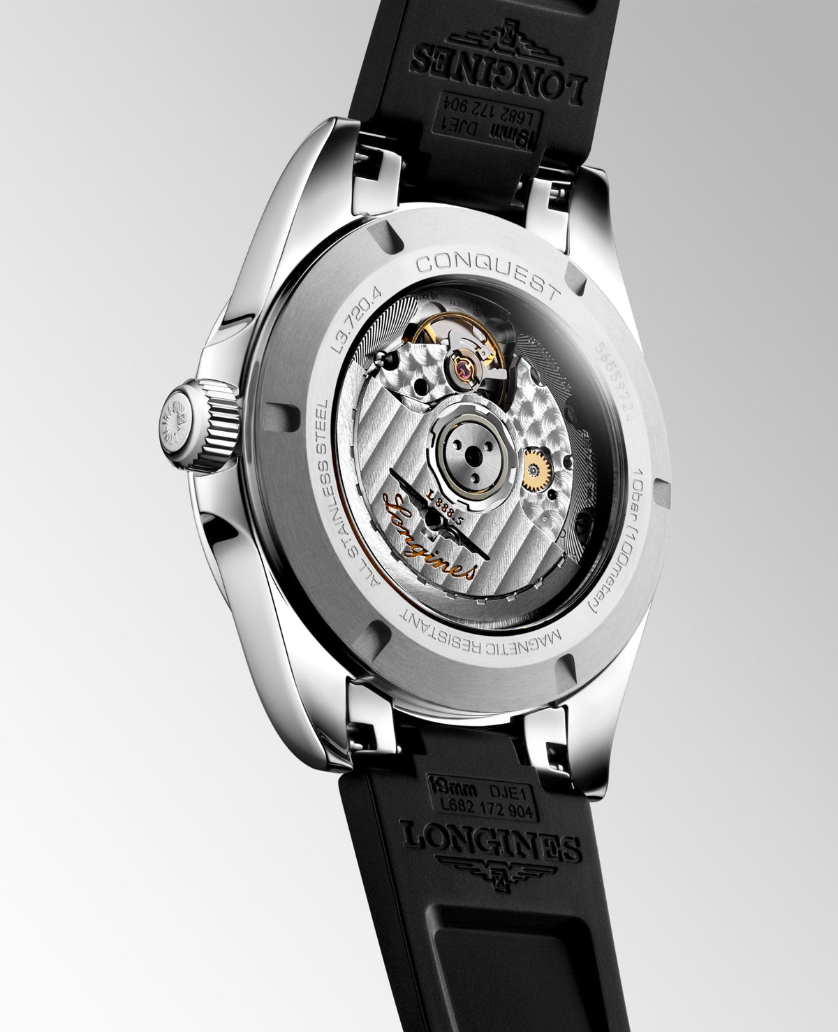 Longines Conquest 38mm L3.720.4.52.9 Unisex Watch - case-back view
