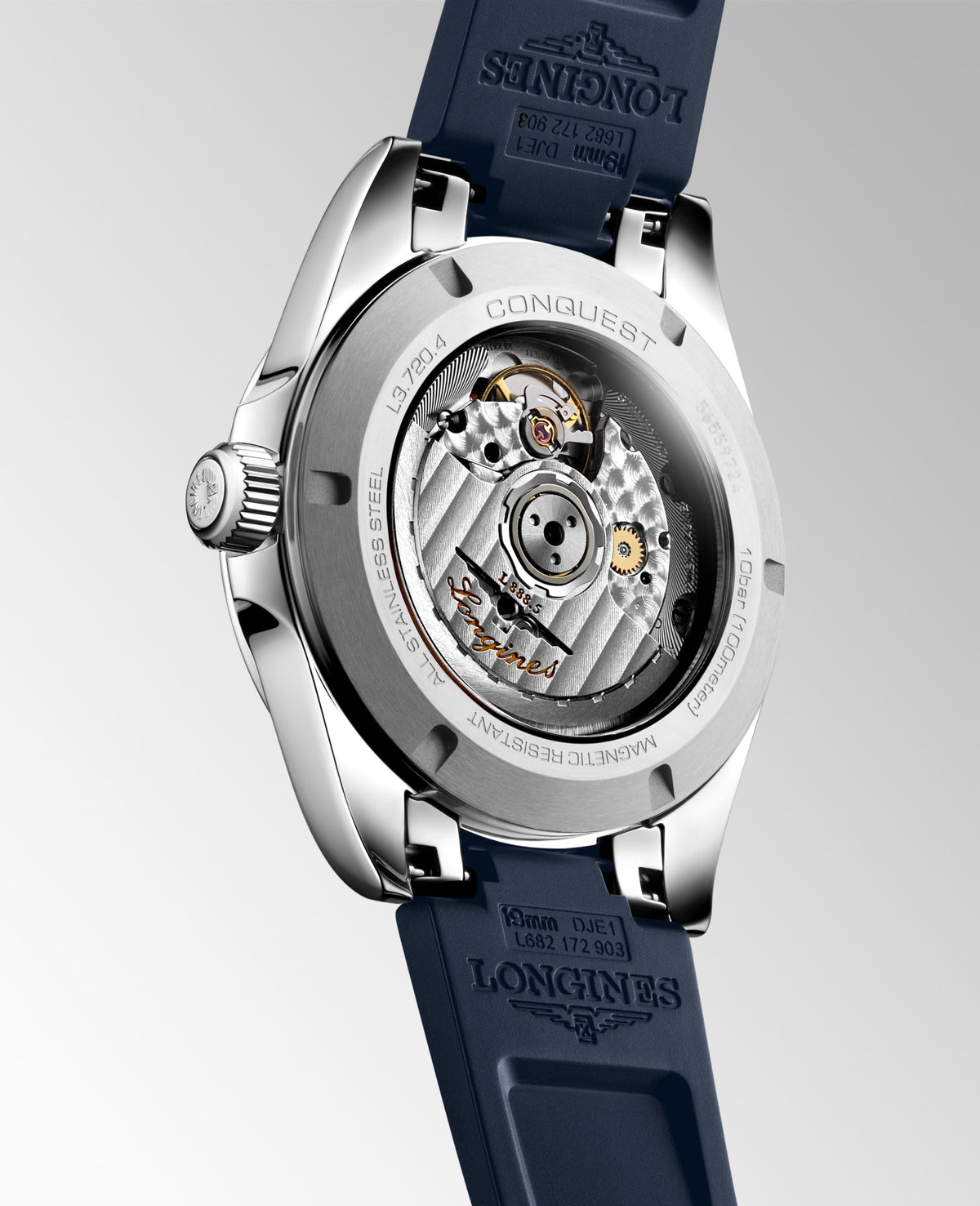 Longines Conquest 38mm L3.720.4.92.9 Unisex Watch - case-back view