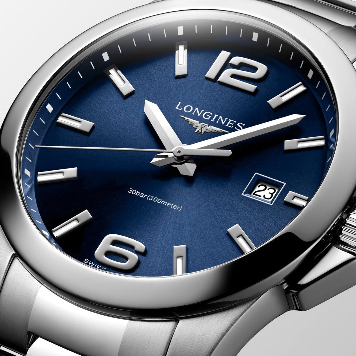 Longines Conquest 41mm L3.759.4.96.6 Watch for Men - dial close-up